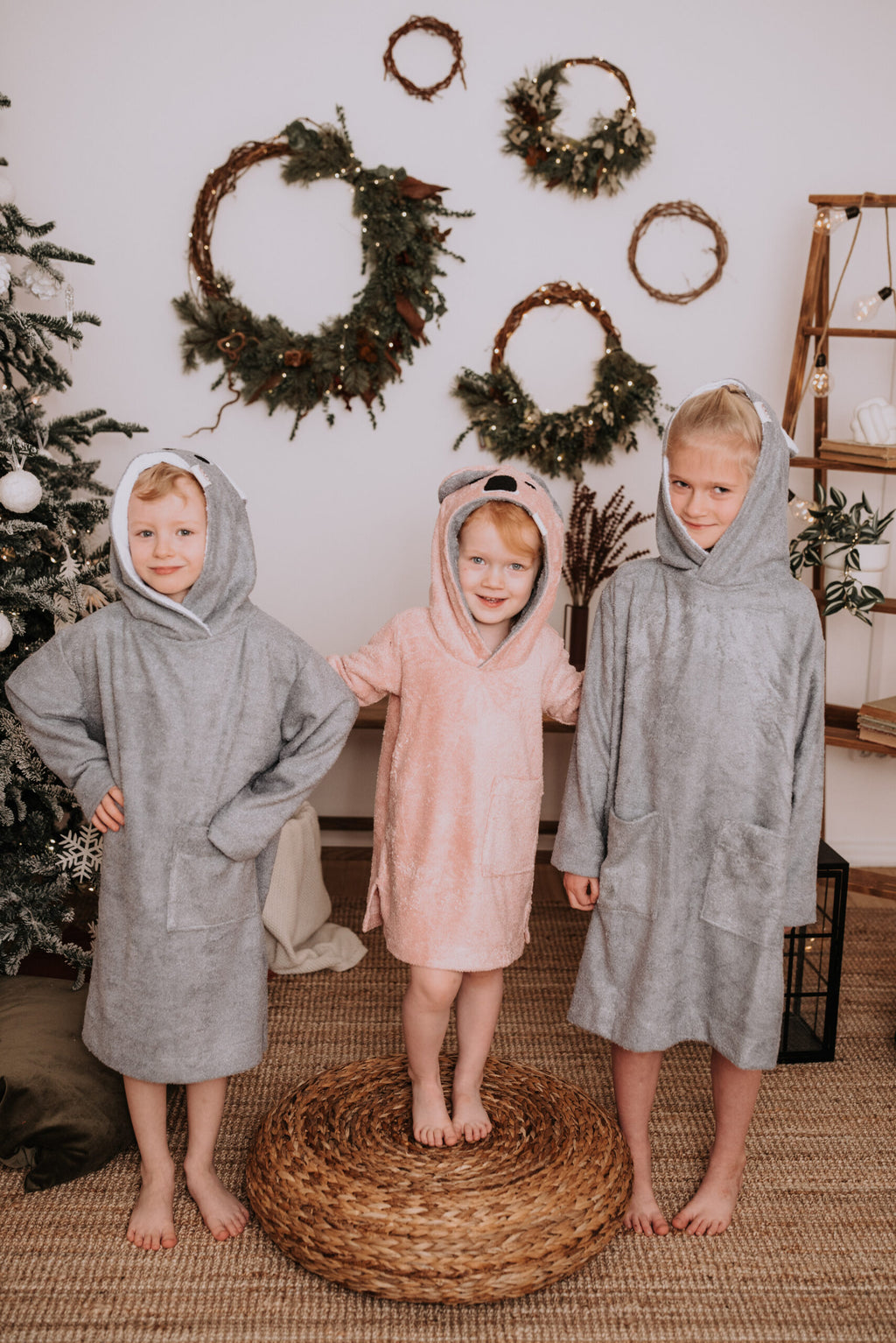 Lange mouwen Poncho Koala voor peuters (maat 82/86-116)