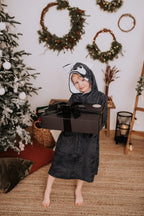 Lange mouwen Poncho Wolf voor kinderen (maat 122-150)