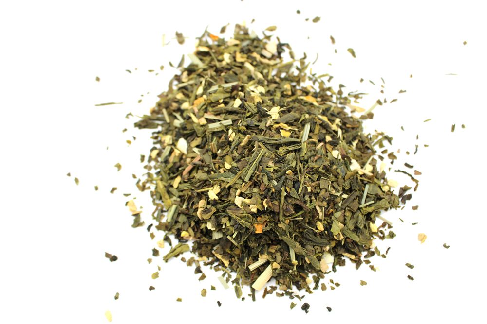 Biologische groene thee met citroen en gember - 50 g
