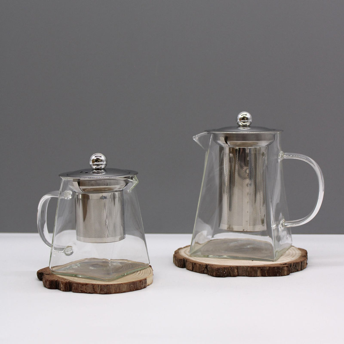 Glazen theepot met infuser – Tower-vorm – 350 ml