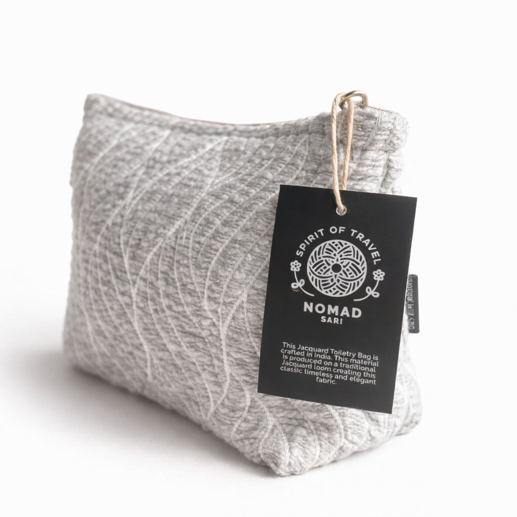 Nomad Sari Indian Jacquard Toilettas  - Moonlit Weave