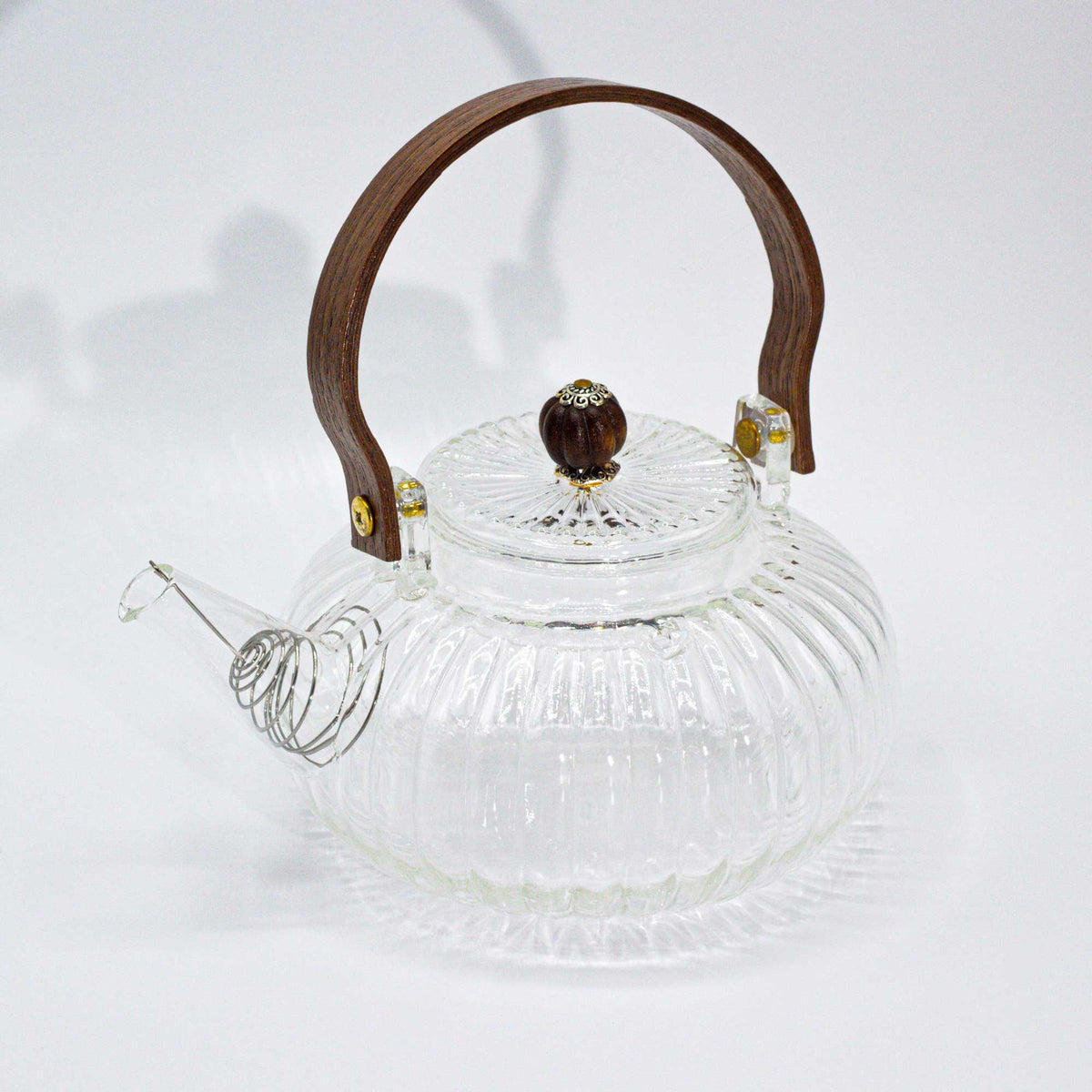 Glazen theepot met infuser – Clear Ribbed Pearl – 850 ml