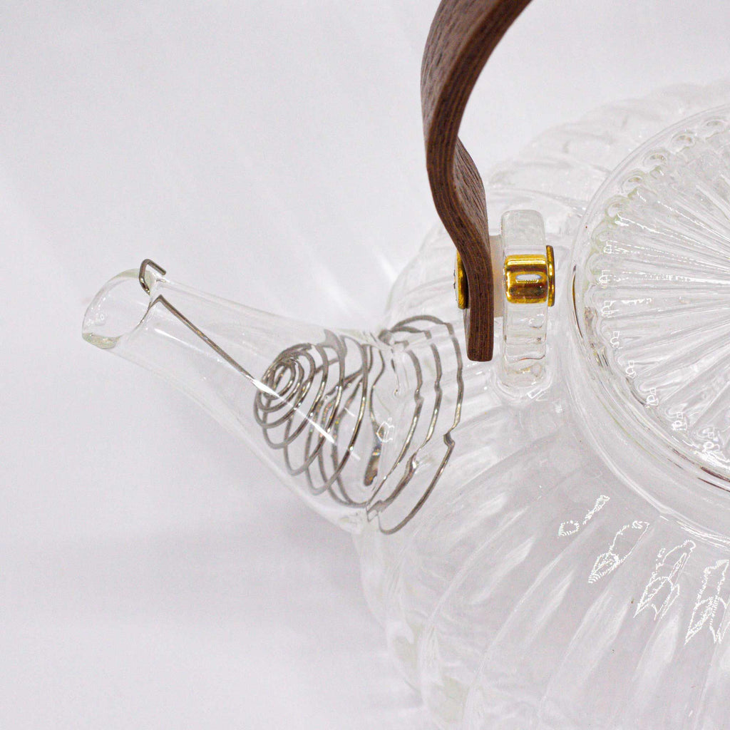 Glazen theepot met infuser – Clear Ribbed Pearl – 850 ml