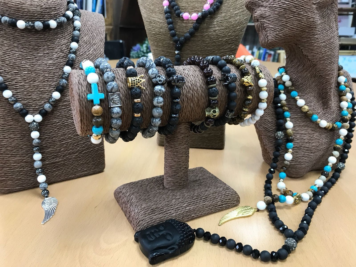 Armband Crystal Crown met zwarte agaat