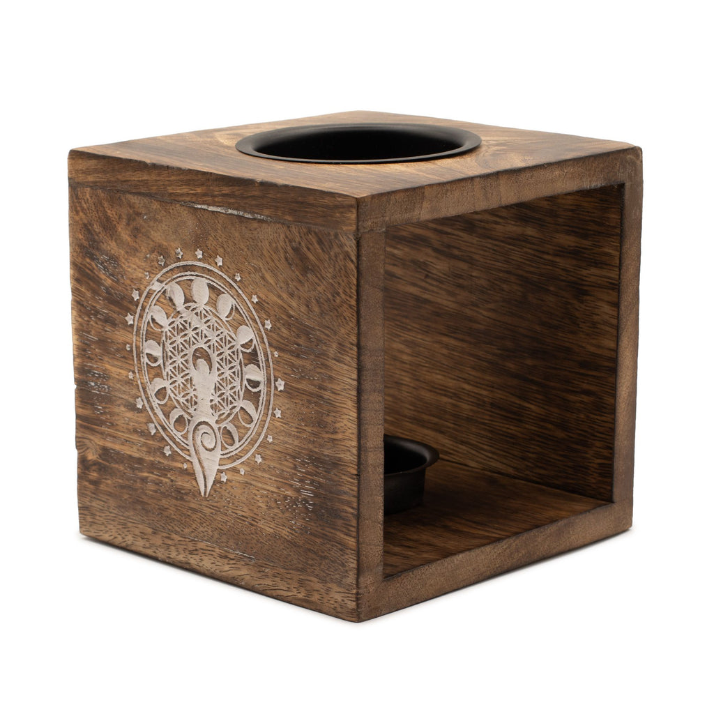 Grote Vierkante mangohout Oliebrander – Moon Goddess