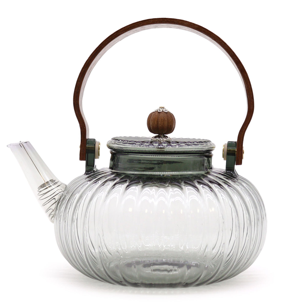 Glazen theepot met infuser – Charcoal Ribbed Pearl – 950 ml