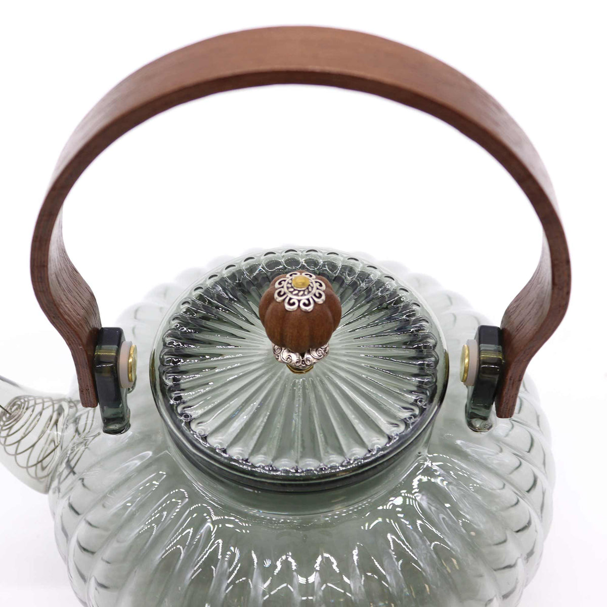 Glazen theepot met infuser – Charcoal Ribbed Pearl – 950 ml