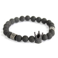 Armband Crystal Crown met zwarte agaat