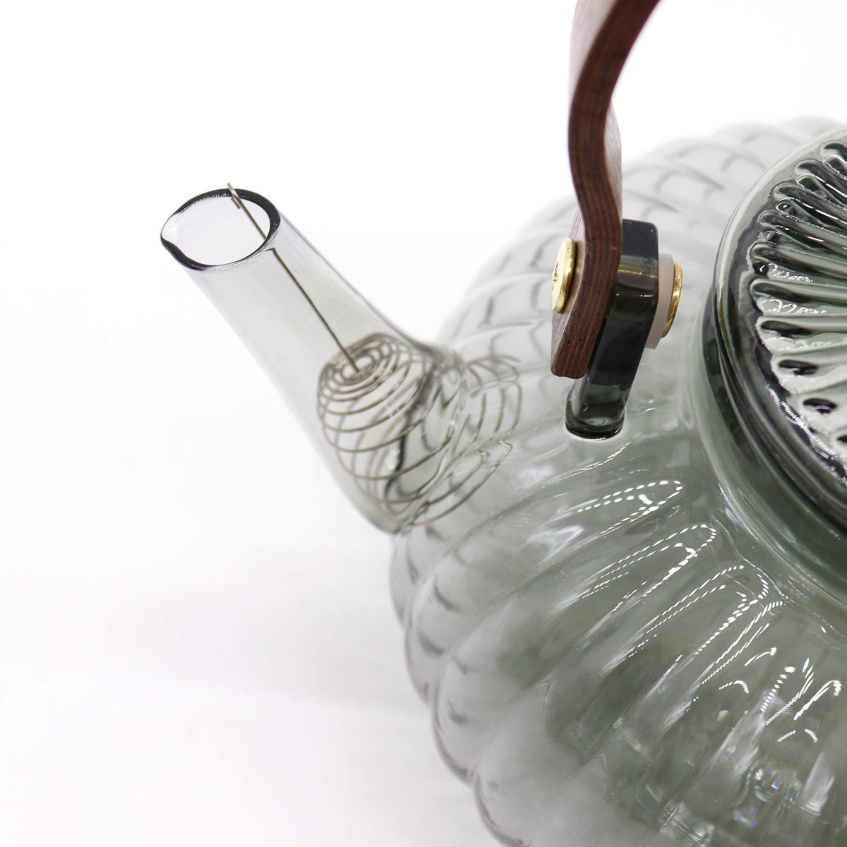 Glazen theepot met infuser – Charcoal Ribbed Pearl – 950 ml