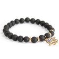 Armband Hamsa met zwarte agaat