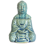 Zittende Boeddha Oliebrander – Blue