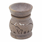Kleine speksteen Oliebrander 8cm – olifant