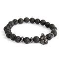 Armband Knights Helmet met lavasteen