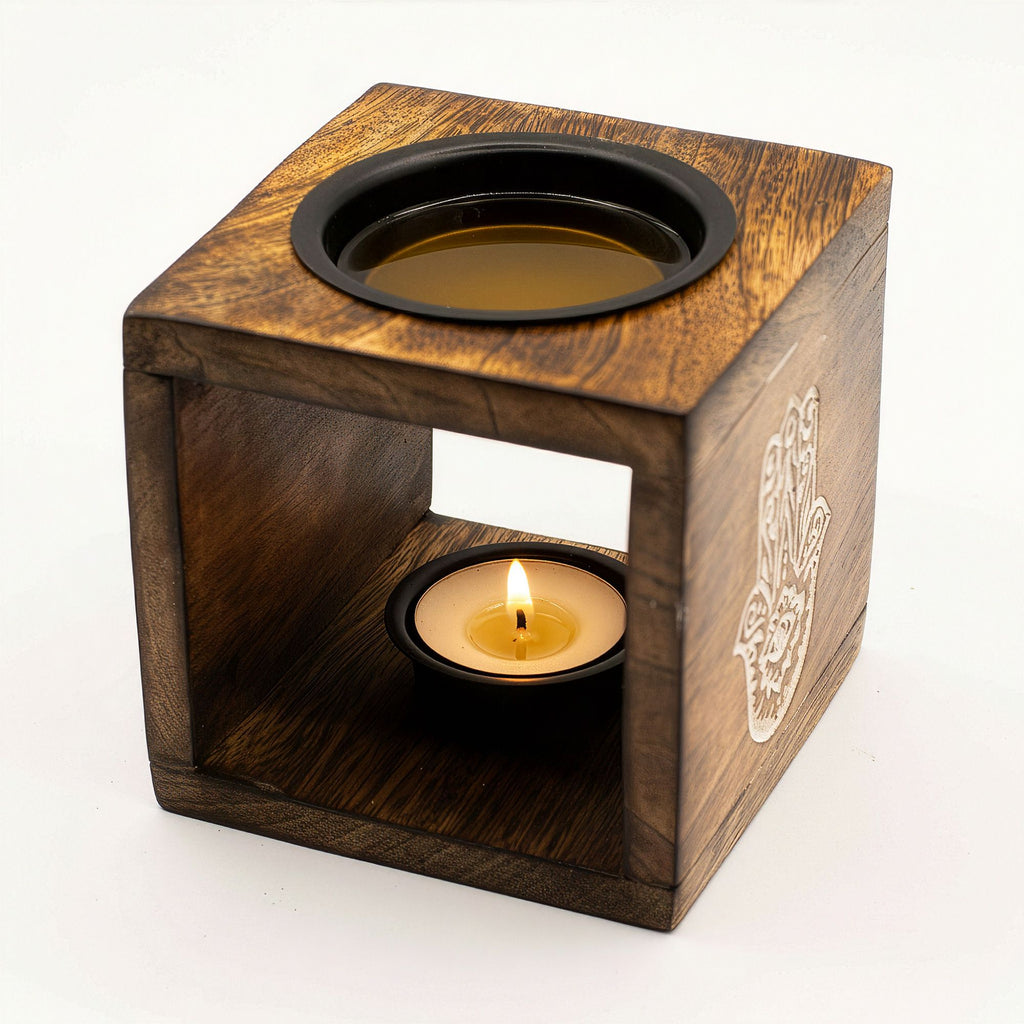 Vierkante mangohout Oliebrander – Hamsa