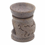 Kleine speksteen Oliebrander 8cm – olifant