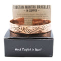 Brede koperen Tibetaanse armband Tribal Swirls