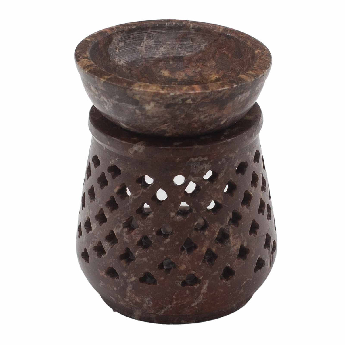 Kleine speksteen Oliebrander 8cm – klassiek