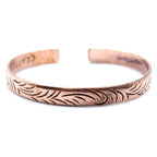 Smalle koperen Tibetaanse armband Tribal Swirls