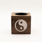 Vierkante mangohout Oliebrander – yin yang