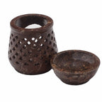 Kleine speksteen Oliebrander 8cm – klassiek