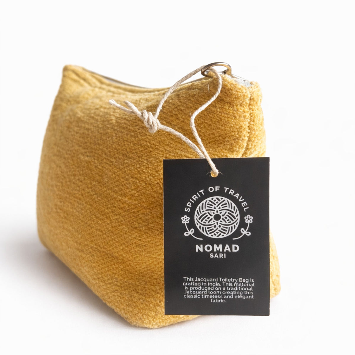 Nomad Sari Indian Jacquard Toilettas - Marigold Loom