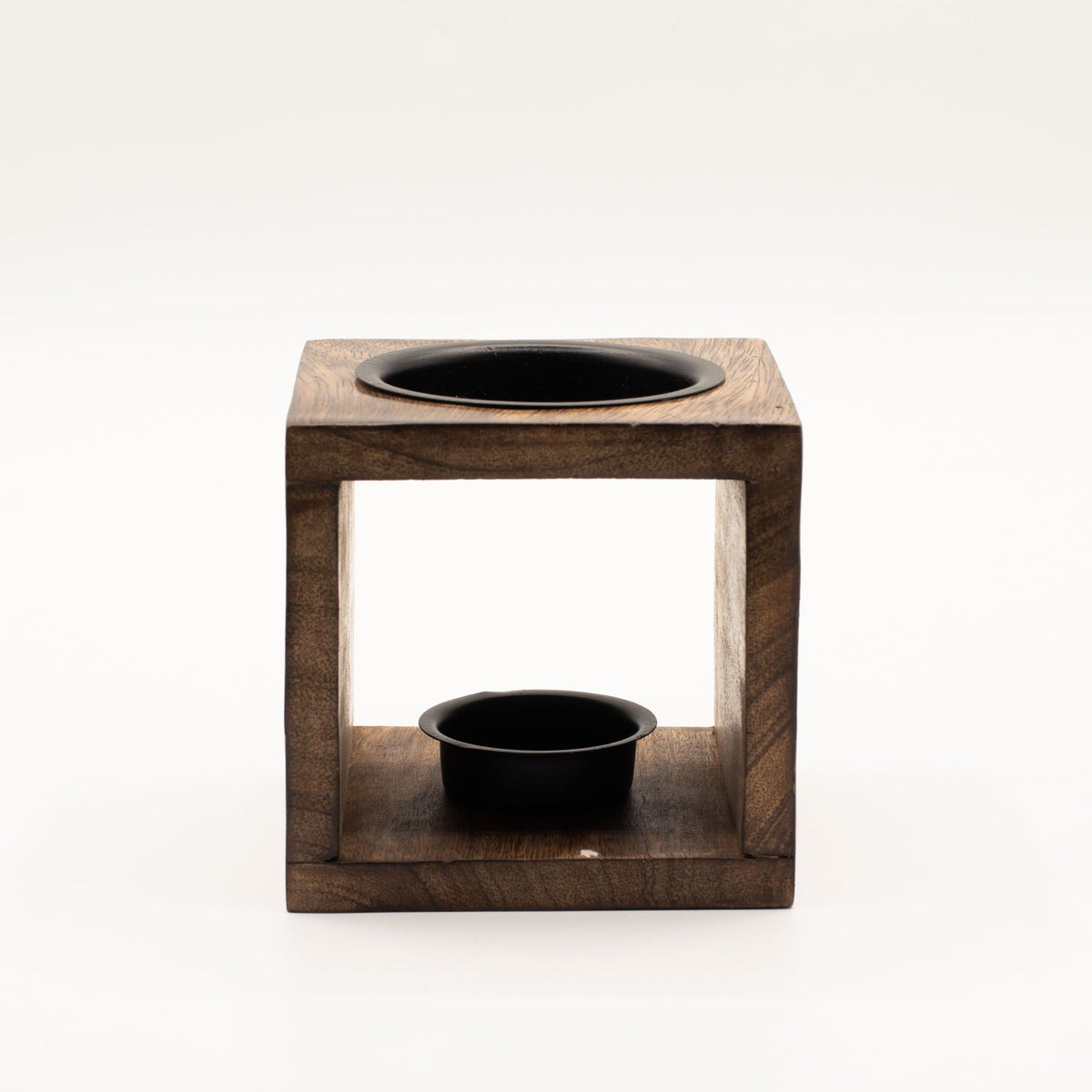 Vierkante mangohout Oliebrander – yin yang
