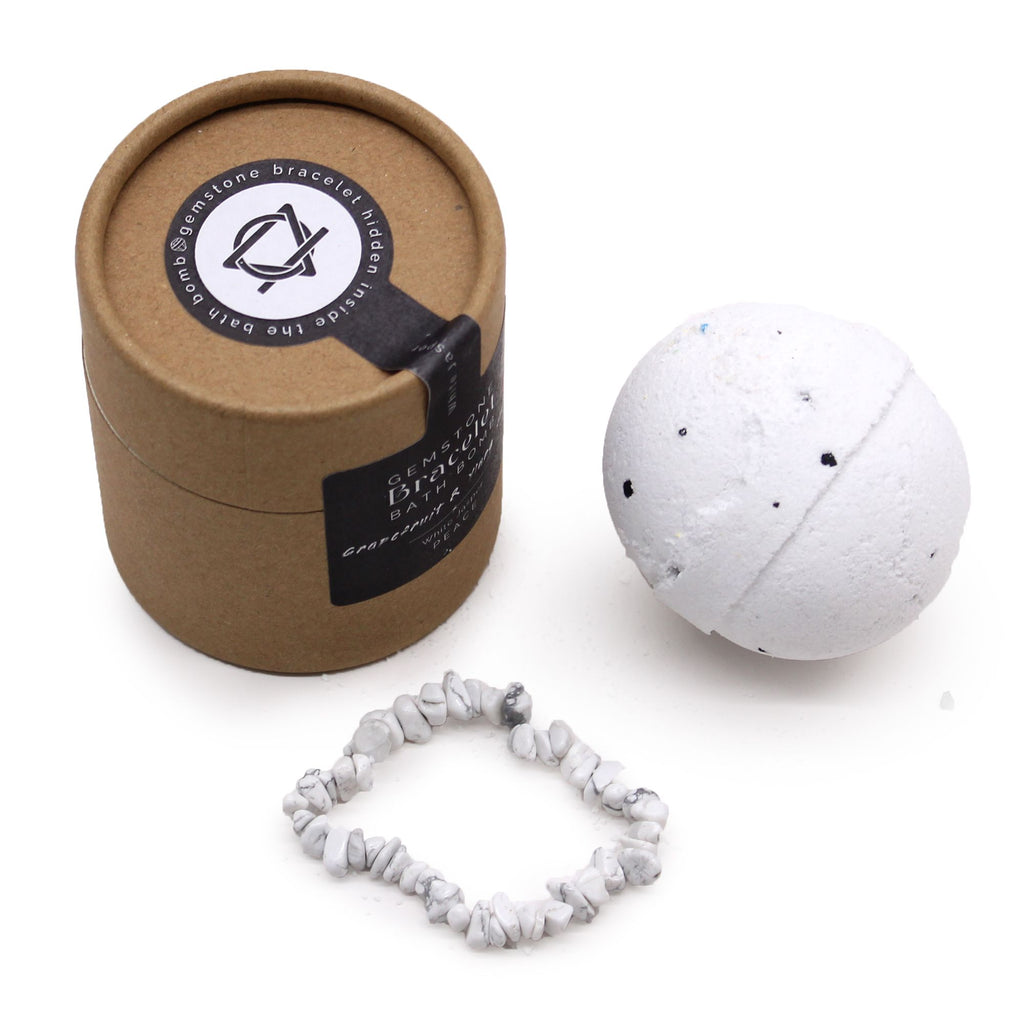 White Jasper Gem Bracelet bruisballen