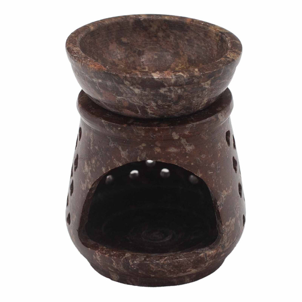 Kleine speksteen Oliebrander 8cm – klassiek