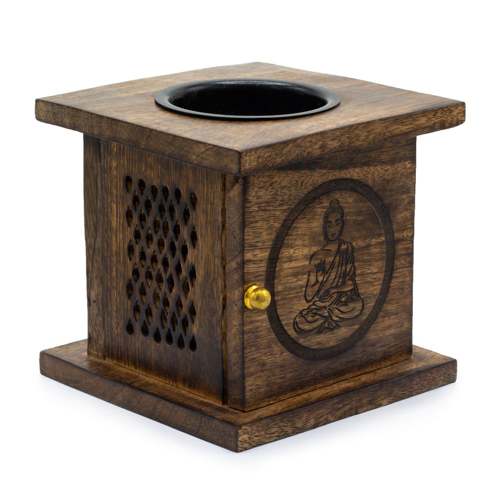 Grote Mango Box Brander – Boeddha