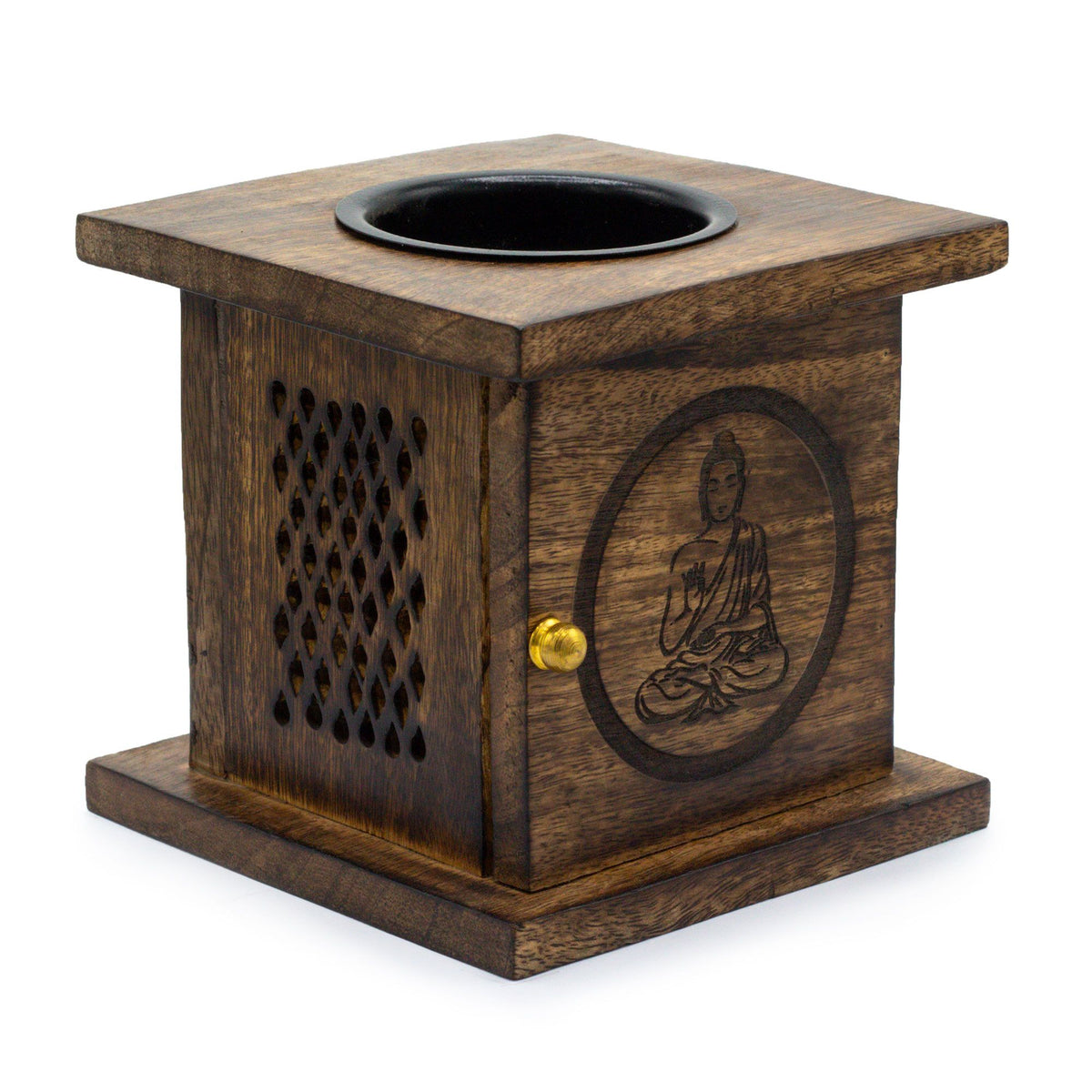 Grote Mango Box Brander – Boeddha