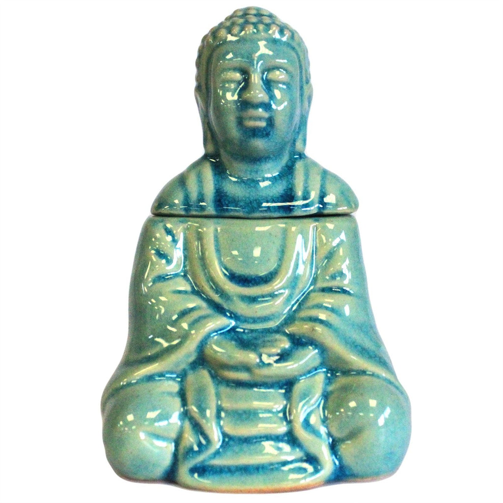 Zittende Boeddha Oliebrander – Blue