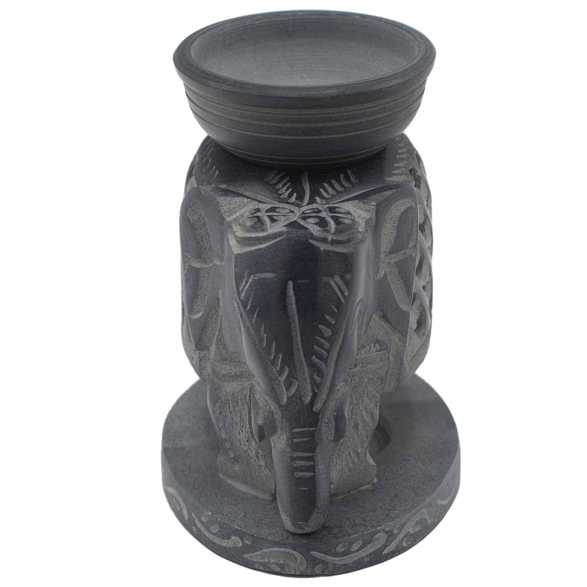 Speksteen Oliebrander 10.5cm – Standing olifant