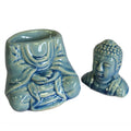 Zittende Boeddha Oliebrander – Blue