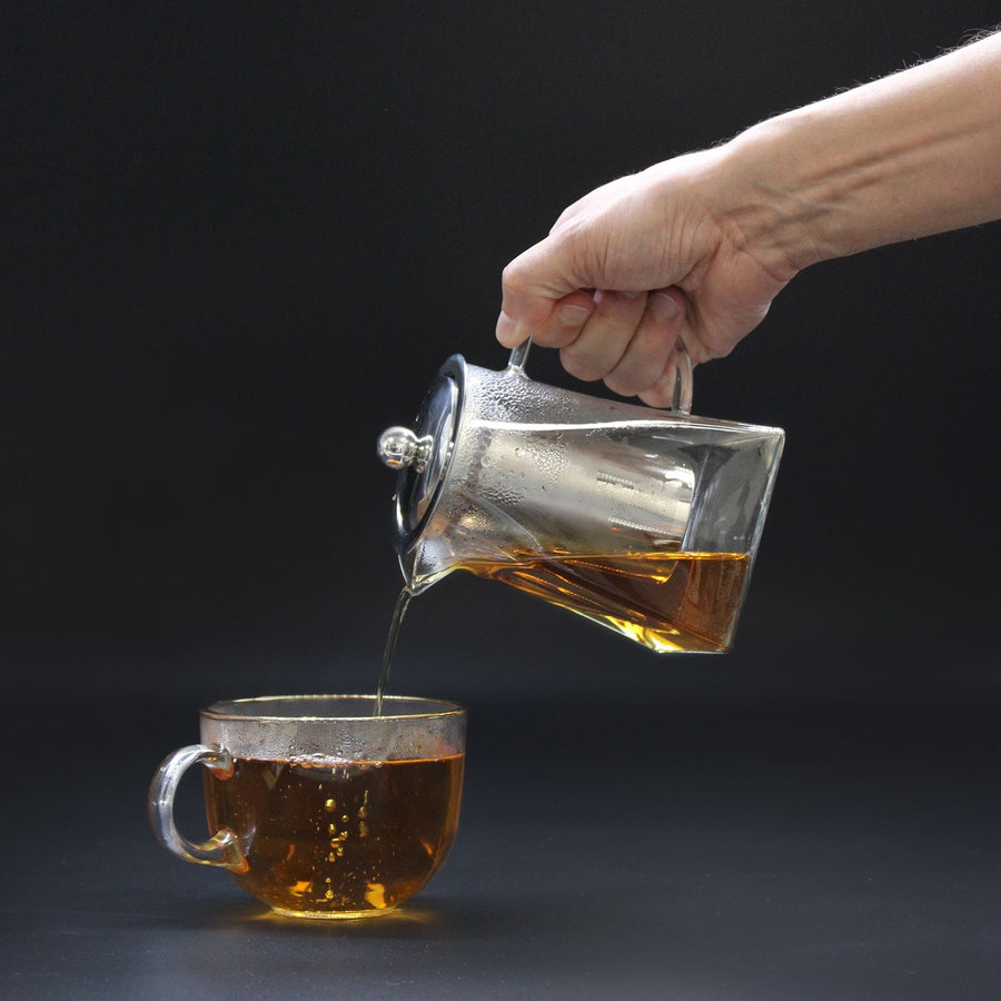 Glazen theepot met infuser – Tower-vorm – 780 ml