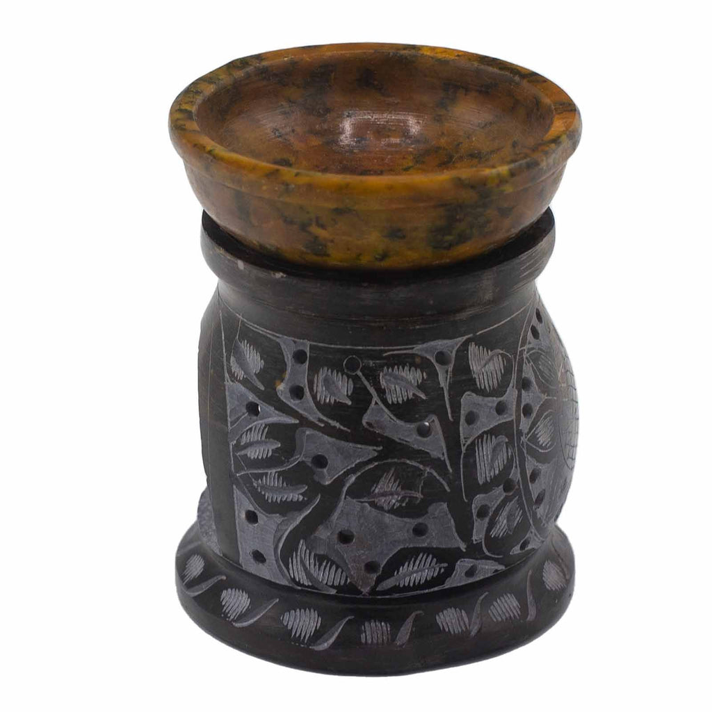 Speksteen Oliebrander 10cm – mandalabloem