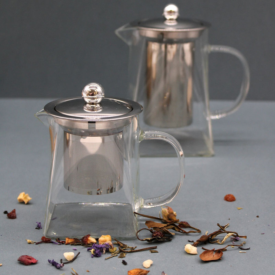 Glazen theepot met infuser – Tower-vorm – 350 ml
