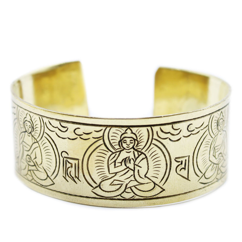 Messing Tibetaanse armband Five Buddha