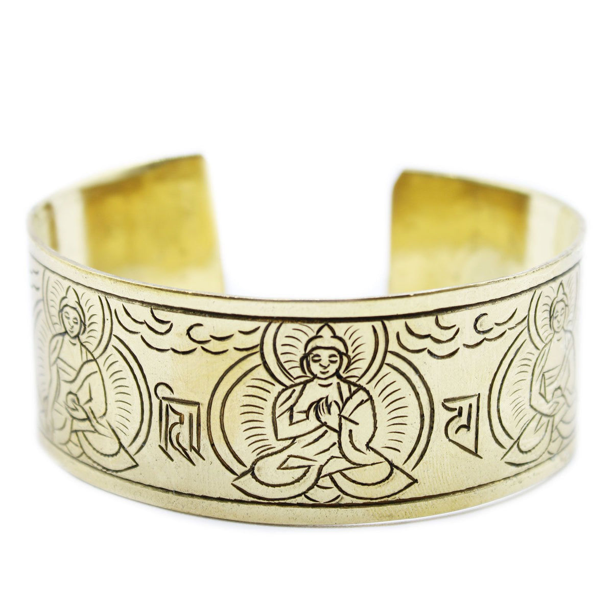Messing Tibetaanse armband Five Buddha