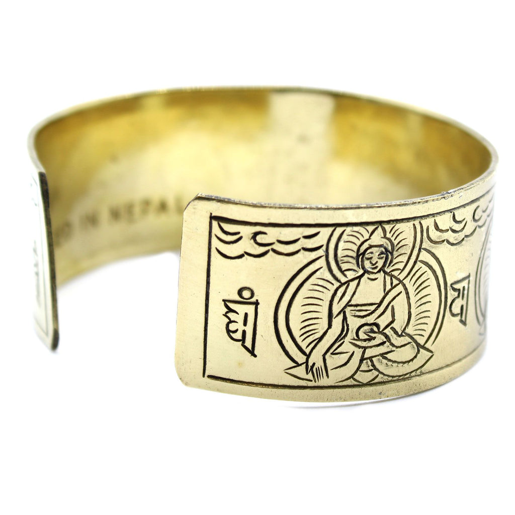 Messing Tibetaanse armband Five Buddha