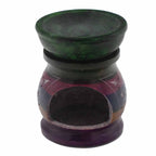 Speksteen Oliebrander 10cm – Flower of Life – Five Colours