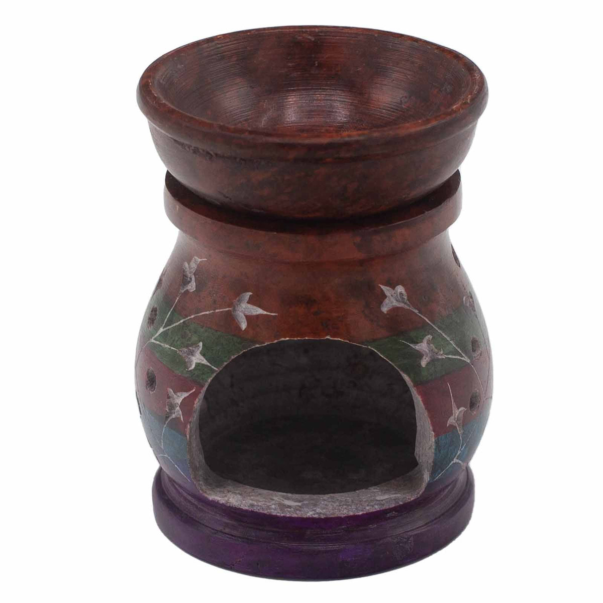 Speksteen Oliebrander 10cm – Hamsa – Five Colours