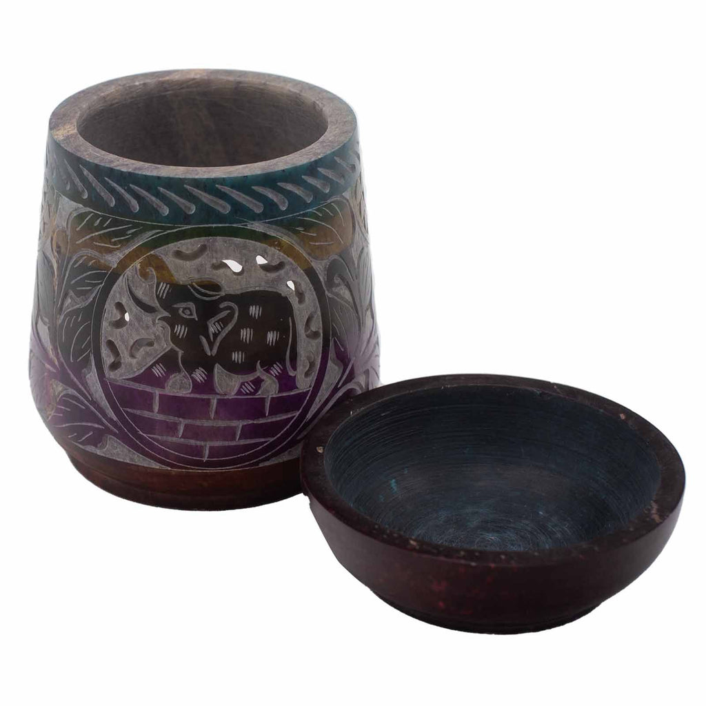 Grote speksteen Oliebrander 13x10cm – olifant – Five Colours