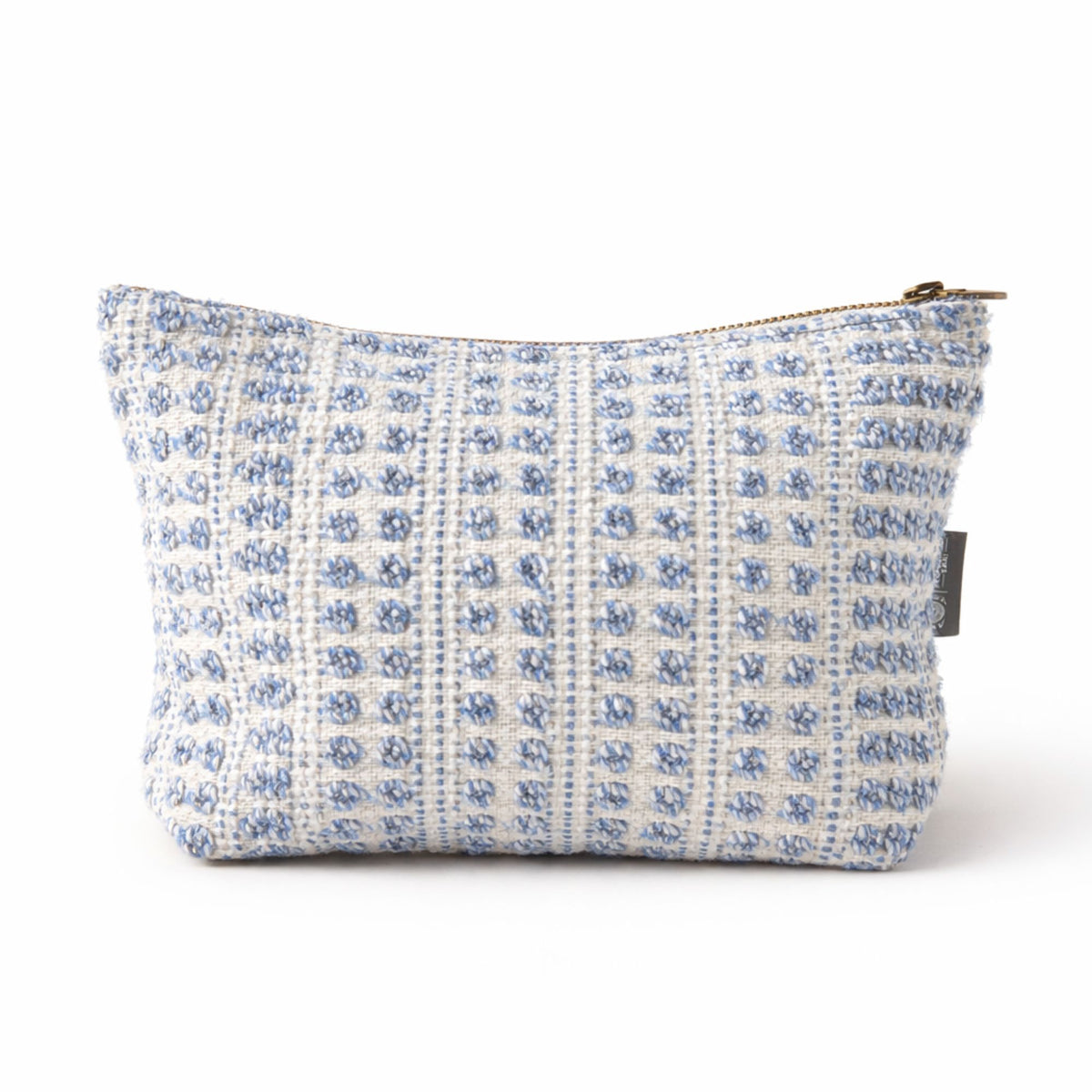 Nomad Sari Indian Jacquard Toilettas - Indigo Echo