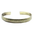 Smalle messing Tibetaanse armband Tribal Leaf