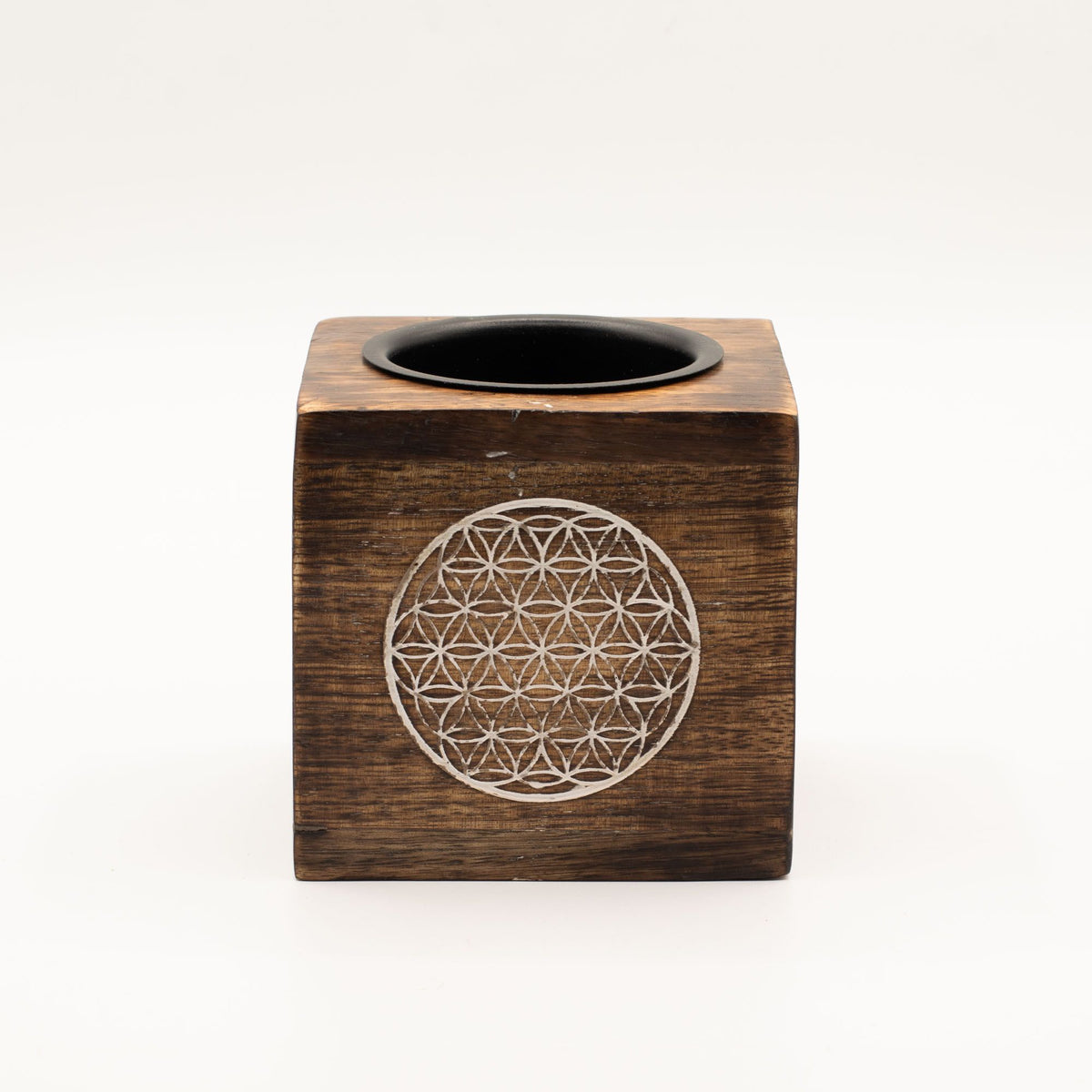Vierkante mangohout Oliebrander – Flower of Life