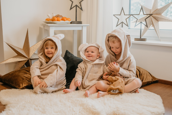 Long-Sleeve Poncho TEDDY - For KIDS (Size 122-150)