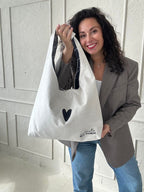 Moon Bag Heart - White