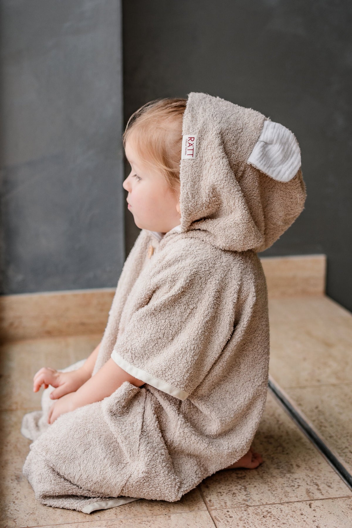 Korte mouwen Poncho Teddy voor peuters (maat 82/86-116)