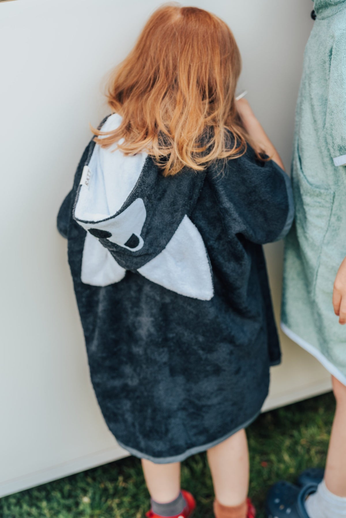 Korte mouwen Poncho Wolf voor peuters (maat 82/86-116)