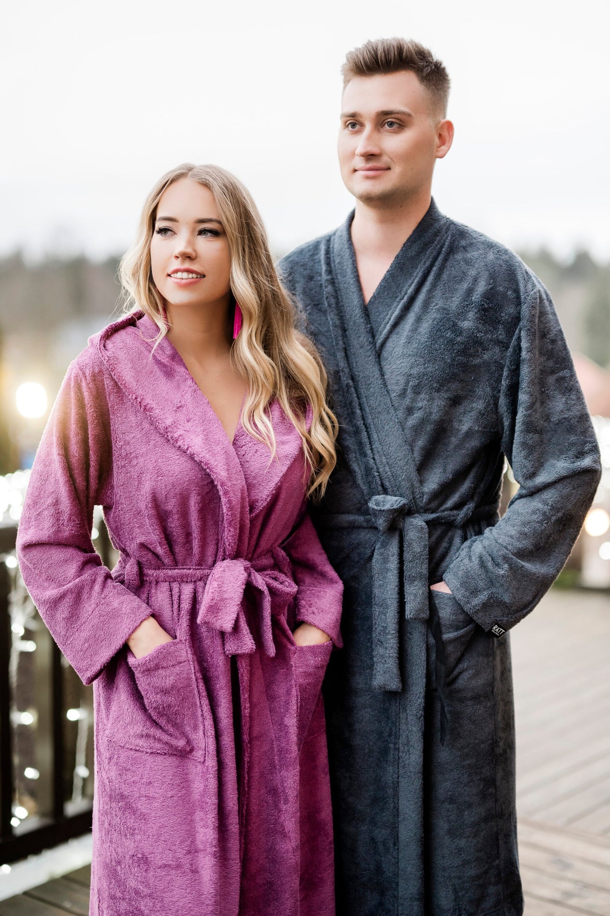 Unisex Hooded Bathrobe - Bamboo Terry